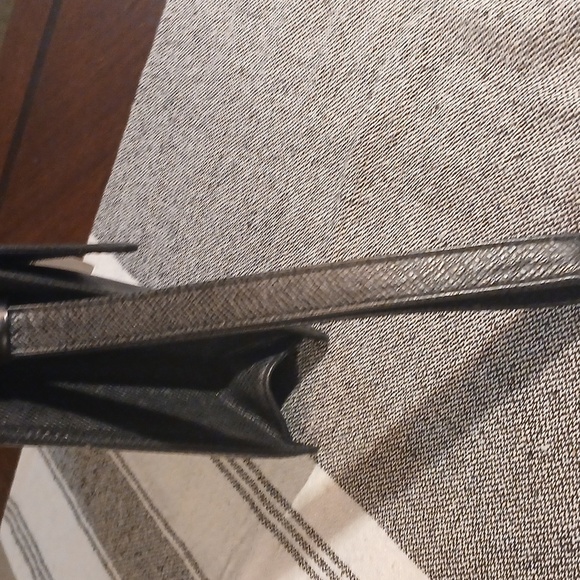 AUTHENTIC LOUIS VUITTON TAIGA SELENGA CLUTCH HAND BAG BLACK LEATHER - Picture 6 of 16